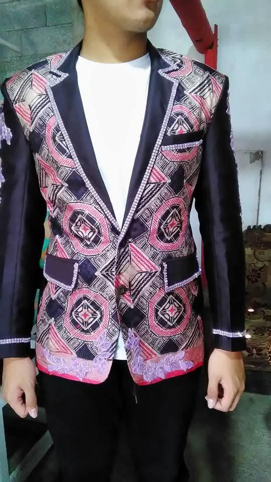 Jas Etnik Motif Geometris Pink